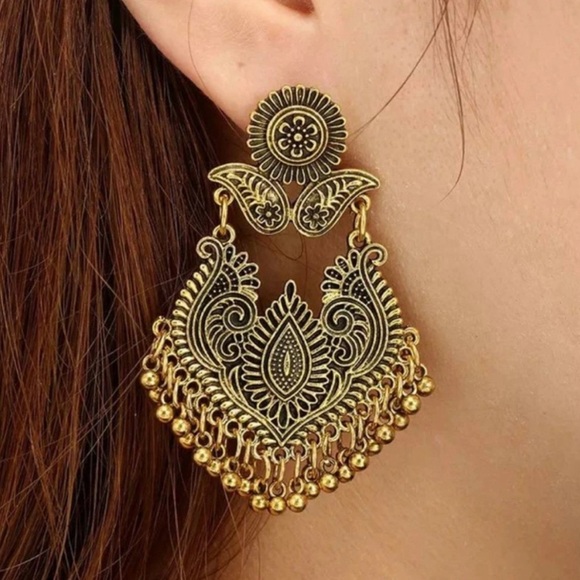 Jewelry - Bohemian Bali Jhumka Gypsy Earrings
